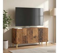 vidaXL Mobile TV Legno antico 99 x 34,5 x 50 cm Legno ingegnerizzato, Mobile TV rettangolare vintage, ampio spazio di archiviazione, console media elegante, mobile multifunzionale