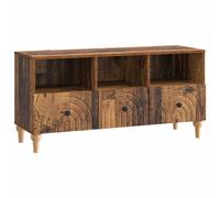 vidaXL Mobile TV Legno vecchio 102 x 34,5 x 50 cm Legno ingegnerizzato, Mobile TV vintage rettangolare, armadio resistente per il soggiorno con cassetti, storage moderno per media