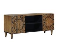vidaXL Mobile TV Marrone 105 x 33,5 x 46 cm Legno di mango massello