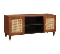 vidaXL Mobile TV Marrone 105 x 33,5 x 46 cm Legno di mango massello