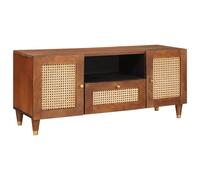 vidaXL Mobile TV Marrone 105 x 33,5 x 46 cm Legno di mango massello