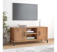 vidaXL Mobile TV Marrone 110x35x48 cm in Legno Massello di Pino