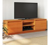 vidaXL Mobile TV Marrone Cera 140x35x40 cm in Legno Massello di Pino