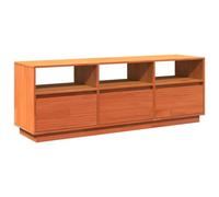 vidaXL Mobile TV Marrone Cera 140x37x50 cm Legno Massello di Pino