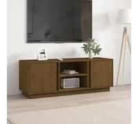 vidaXL Mobile TV marrone miele 110 x 35 x 40,5 cm in legno di pino massiccio
