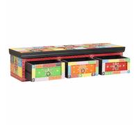 vidaXL Mobile TV Multicolore 100 x 30 x 24 cm Legno massello di mango