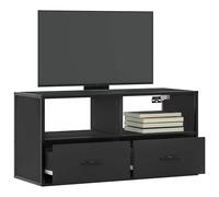 vidaXL Mobile TV Nero 80x31x39,5 cm in Truciolato e Metallo, Mobile TV a Parete, Mobile per dispositivi multimediali, consolle Porta TV, Mobile TV