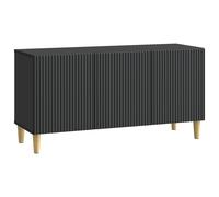 vidaXL Mobile TV Nero 99 x 34,5 x 50 cm Legno ingegnerizzato, Mobile TV Vintage, Consolle elegante per il soggiorno, Ampio spazio, legno ingegnerizzato, con gambe