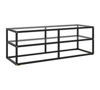 VIDAXL - Mobile TV Nero con Vetro Temperato 120x40x40 cm
