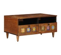 vidaXL Mobile TV Noce 70 x 33 x 46 cm Legno di mango massello