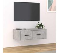vidaXL Mobile TV Pensile Grigio Cemento 80x36x25 cm Legno Multistrato