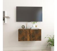 vidaXL Mobile TV Pensile Rovere Fumo 60x30x30 cm in Legno Multistrato