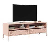 vidaXL Mobile TV Rosa 135x39x43,5 cm in Acciaio Laminato a Freddo