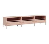 vidaXL Mobile TV Rosa 202x39x43,5 cm in Acciaio Laminato a Freddo, Supporto TV, credenza TV, Mobile HiFi, Mobile Porta TV, Porta TV