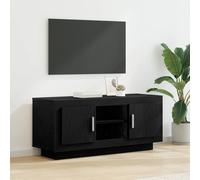 vidaXL Mobile TV Rovere Nero 102 x 35 x 45 cm Legno Multistrato, Soggiorno, Rustico, Robusto, Grande Spazio, Mobile TV, Console Media, Stand per TV, arredo Multifunzionale