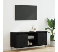 vidaXL Mobile TV Rovere Nero 104 x 35 x 50 cm Legno multistrato