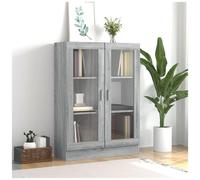 vidaXL Mobile Vetrina Grigio Sonoma 82,5x30,5x115 cm Legno Multistrato