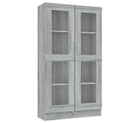 vidaXL Mobile Vetrina Grigio Sonoma 82,5x30,5x150 cm Legno Multistrato