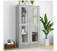 vidaXL Mobile Vetrina Grigio Sonoma 82,5x30,5x150 cm Legno Multistrato