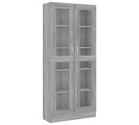 vidaXL Mobile Vetrina Grigio Sonoma 82,5x30,5x185,5 Legno Multistrato