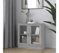 vidaXL Mobile Vetrina Grigio Sonoma 82,5x30,5x80 cm Legno Multistrato