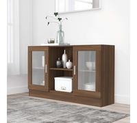 vidaXL Mobile Vetrina Rovere Marrone 120x30,5x70 cm Legno Multistrato