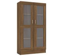 vidaXL Mobile Vetrina Rovere Marrone 82,5x30,5x150cm Legno Multistrato