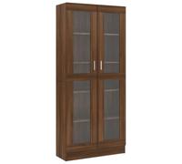Mobile vetrina rovere marrone 82,5x30,5x185,5 legno multistrato