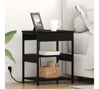 vidaXL Mobiletti da Notte 2 pcs Rovere nero 41 x 31 x 51 cm