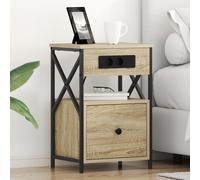 vidaXL Mobiletti da Notte 2 pcs rovere sonoma 40 x 31 x 60 cm