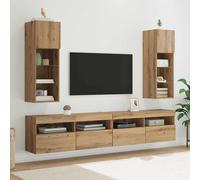 vidaXL Mobiletti TV a parete 2 pz Rovere artigianale