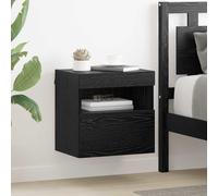 vidaXL Mobiletti TV da Parete 2 pcs Rovere Nero 40 x 30 x 40 cm