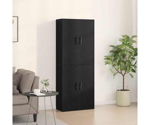 vidaXL Mobiletto a muro 2 pcs Rovere Nero 69,5 x 34 x 90 cm