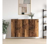 vidaXL Mobiletto a muro 2 pz Legno vecchio 69,5 x 34 x 90 cm