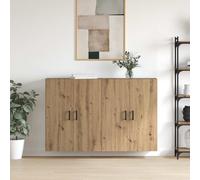 vidaXL Mobiletto a muro 2 pz Rovere artigianale 69,5 x 34 x 90 cm