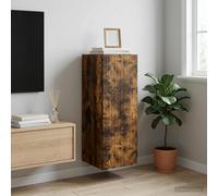 vidaXL Mobiletto a muro Rovere Fumo 33 x 34,5 x 90 cm, Mobiletto Vintage, unità rettangolare da muro, grande organizzatore per la casa, soluzione pratica
