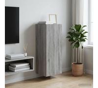 vidaXL Wandkast 33 x 34,5 x 90 cm Bewerkt hout Grijs Sonoma