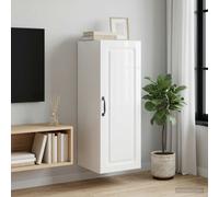 vidaXL Mobiletto a muro Bianco Lucido 33 x 34,5 x 90 cm, Armadio alla moda per la casa, deposito multiuso, organizzatore versatile per il tuo spazio