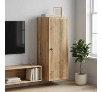 vidaXL Mobiletto a muro Rovere Artigianale 33 x 34,5 x 90 cm, Mobile da parete vintage per soggiorno, organizer rettangolare, design efficace per ottimizzare spazio