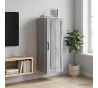 vidaXL Mobiletto a muro Sonoma grigio 33 x 34,5 x 90 cm, Armadio alla moda per la casa, deposito multiuso, organizzatore versatile per il tuo spazio