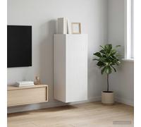 vidaXL Wandkast 33 x 34,5 x 90 cm Bewerkt hout Hoogglans Wit
