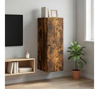 vidaXL Wandkast 33 x 34,5 x 90 cm Bewerkt hout Gerookt eiken