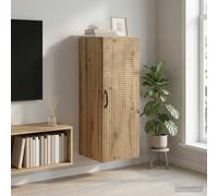 vidaXL Mobiletto a muro Rovere Artigianale 33 x 34,5 x 90 cm, Armadio da Muro Stiloso, Design Vintage, Spazio Ottimizzato, Organizzatore Funzionale per il Soggiorno