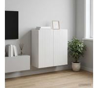 vidaXL Wandkast 59 x 31 x 60 cm Bewerkt hout Hoogglans Wit