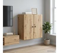 vidaXL Wandkast 59 x 31 x 60 cm Bewerkt hout Artisanaal eiken