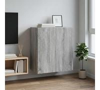 vidaXL Mobiletto a muro Sonoma grigio 59 x 31 x 60 cm, Mobiletto Vintage, unità rettangolare da muro, grande organizzatore per la casa, soluzione pratica
