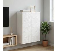 vidaXL Wandkast 66 x 34,5 x 90 cm Bewerkt hout Hoogglans Wit