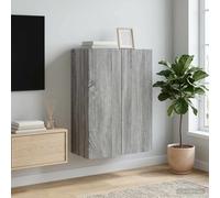 vidaXL Wandkast 66 x 34,5 x 90 cm Bewerkt hout Grijs Sonoma