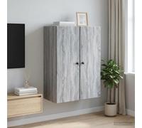 vidaXL Wandkast 66 x 34,5 x 90 cm Bewerkt hout Grijs Sonoma