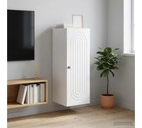 vidaXL Mobiletto a muro Bianco 33 x 34,5 x 90 cm Legno ingegnerizzato